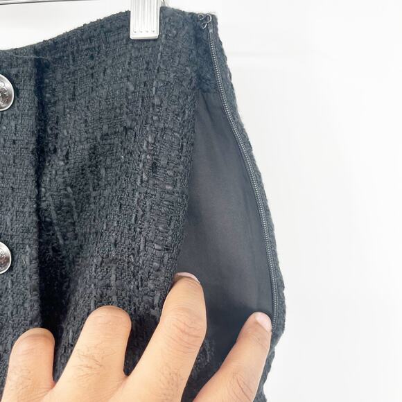 NWT Loft Womens‎ Career Trendy Sailor Nautical Tweed Wrap Mini Skirt Size 2 Tall - Picture 3 of 8